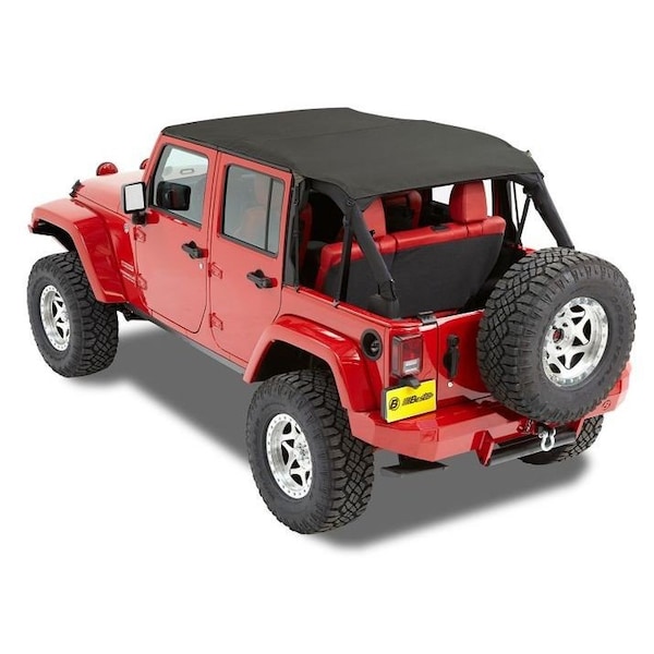 Bestop Jeep Bikini Top Header Safari Cable Style Bikini Tops For Jeep 2010-2018 Wrangler JK 4 Door 52594-35 - main